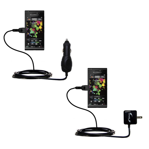Car & Home Charger Kit compatible with the Sony Ericsson Satio / Satio A