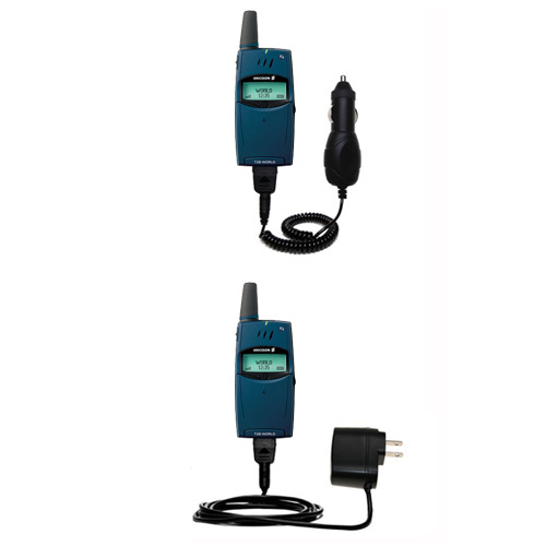 Car & Home Charger Kit compatible with the Sony Ericsson T28 WORLD