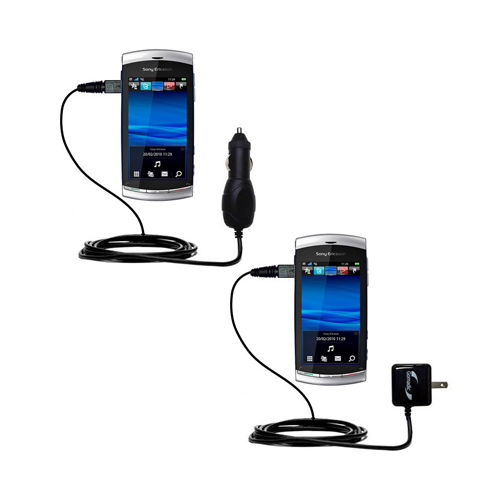 Car & Home Charger Kit compatible with the Sony Ericsson Vivaz Pro a