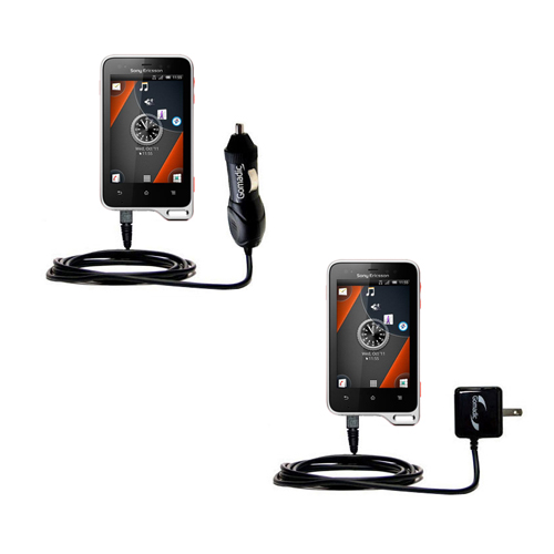 Car & Home Charger Kit compatible with the Sony Ericsson Xperia active