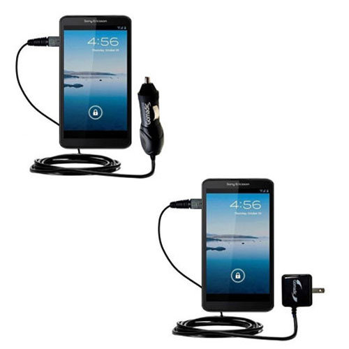 Car & Home Charger Kit compatible with the Sony Ericsson Xperia P / LT22i