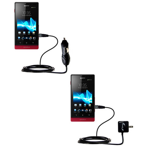 Car & Home Charger Kit compatible with the Sony Ericsson Xperia Sola