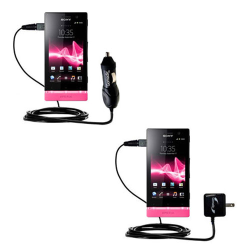 Car & Home Charger Kit compatible with the Sony Ericsson Xperia U / ST25i