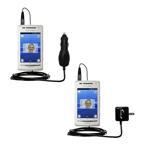 Car & Home Charger Kit compatible with the Sony Ericsson Xperia X8 / X8A