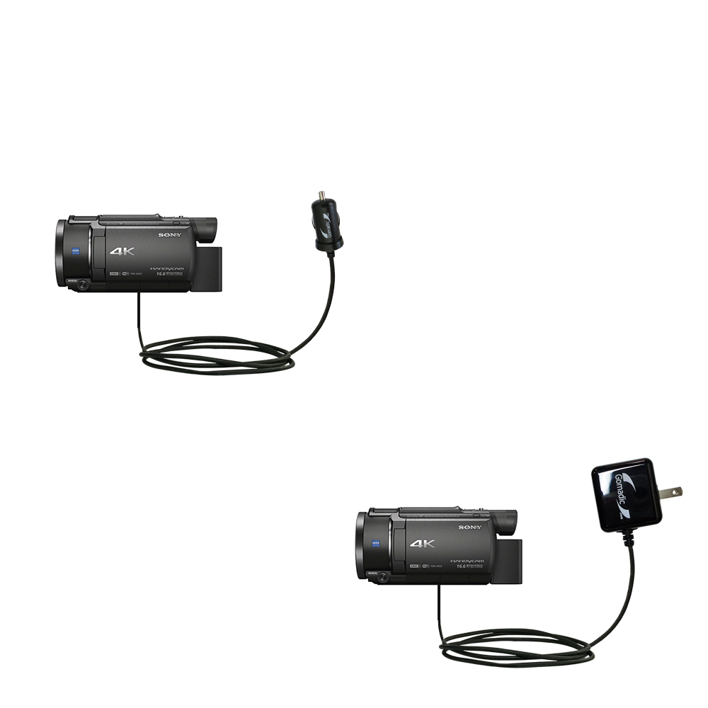Car & Home Charger Kit compatible with the Sony FDR-AX53 / FDR-AX50