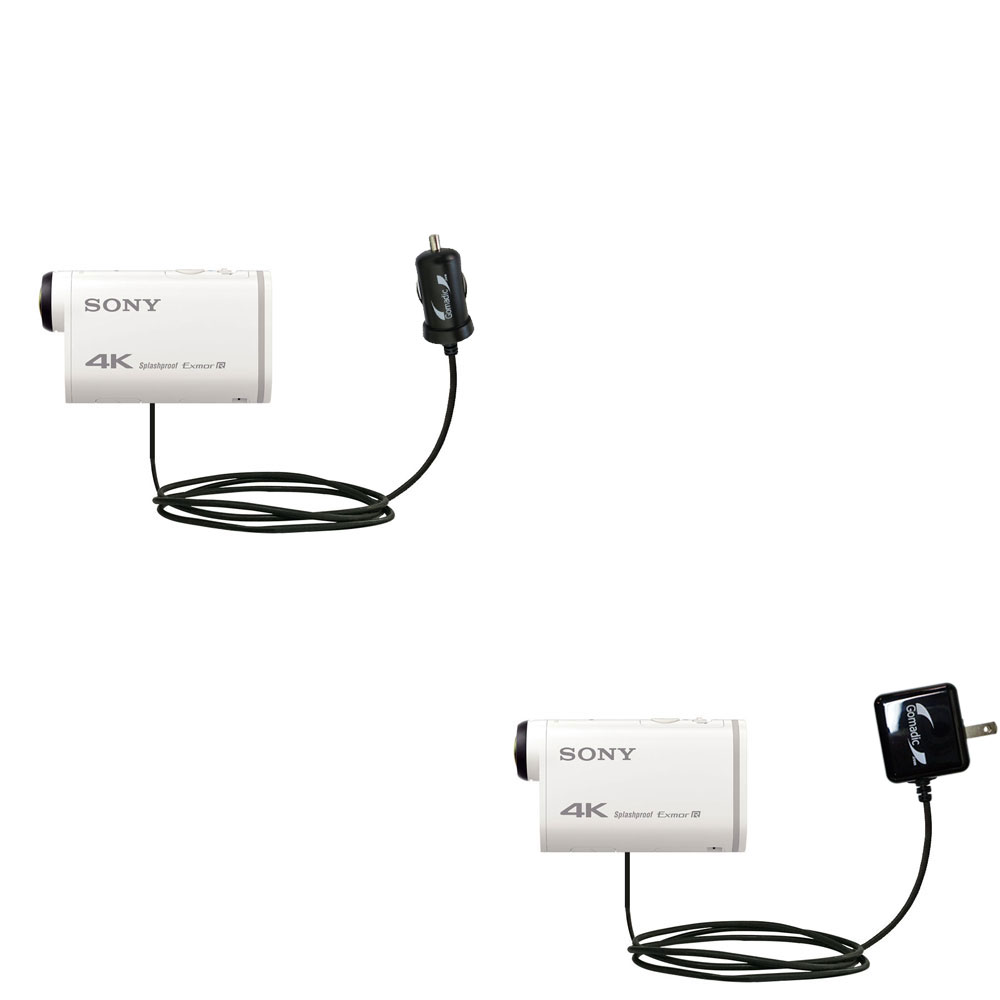 Car & Home Charger Kit compatible with the Sony FDR-X1000