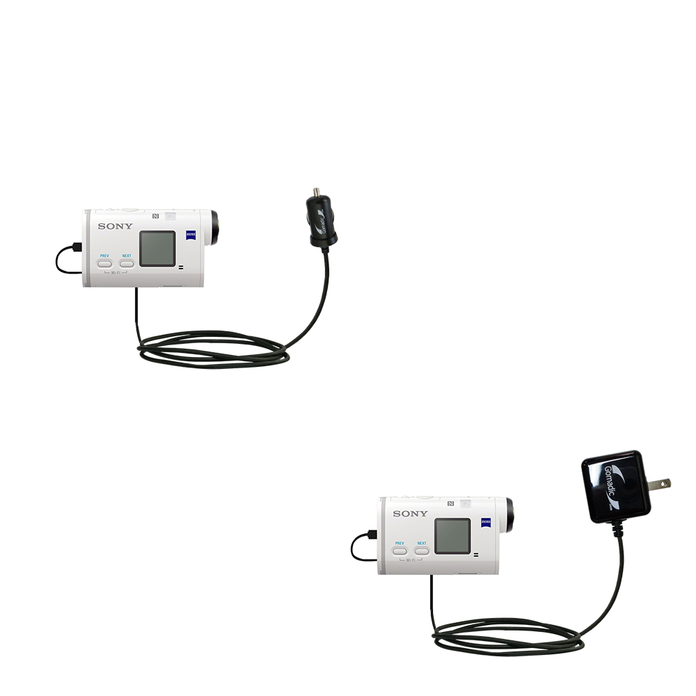 Car & Home Charger Kit compatible with the Sony FDR-X1000V