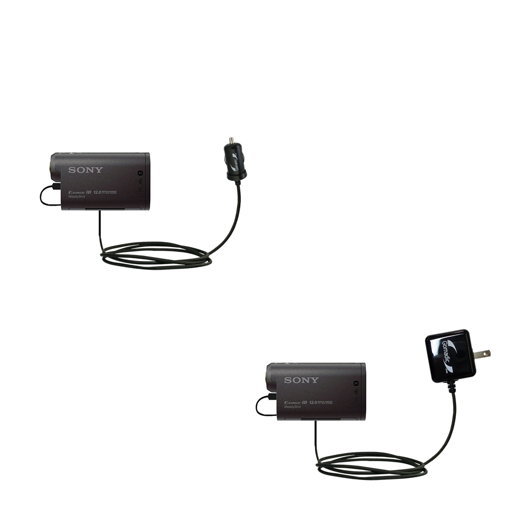 Car & Home Charger Kit compatible with the Sony HDR-AS20 / AS20