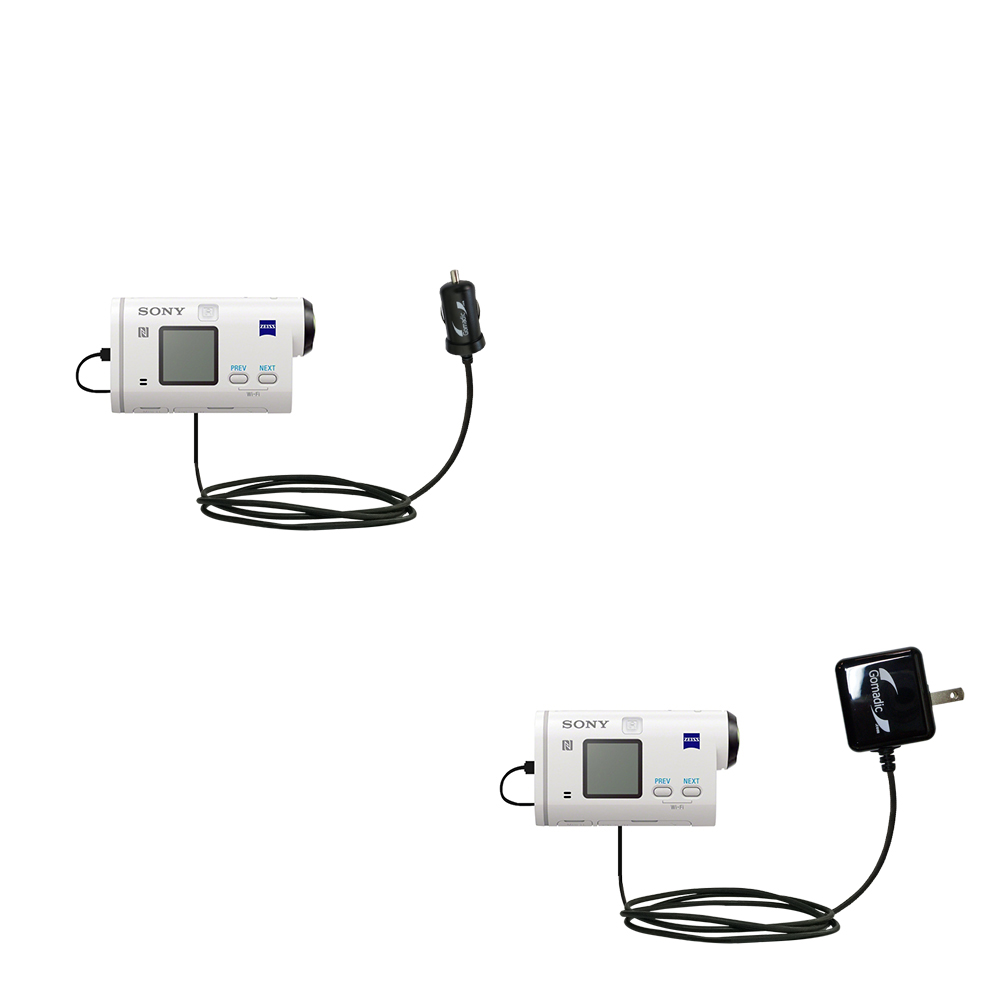 Car & Home Charger Kit compatible with the Sony HDR-AS200v / AS200v