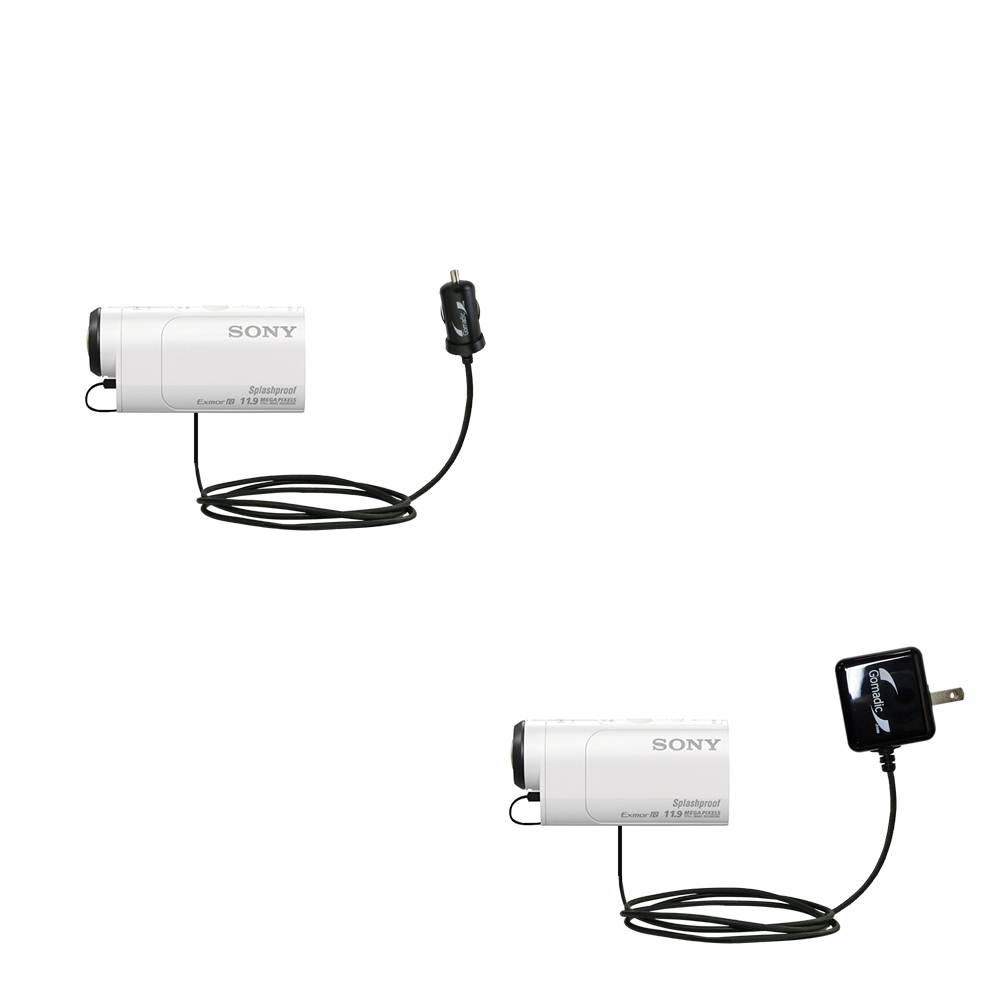 Car & Home Charger Kit compatible with the Sony HDR-AZ1 / AZ1