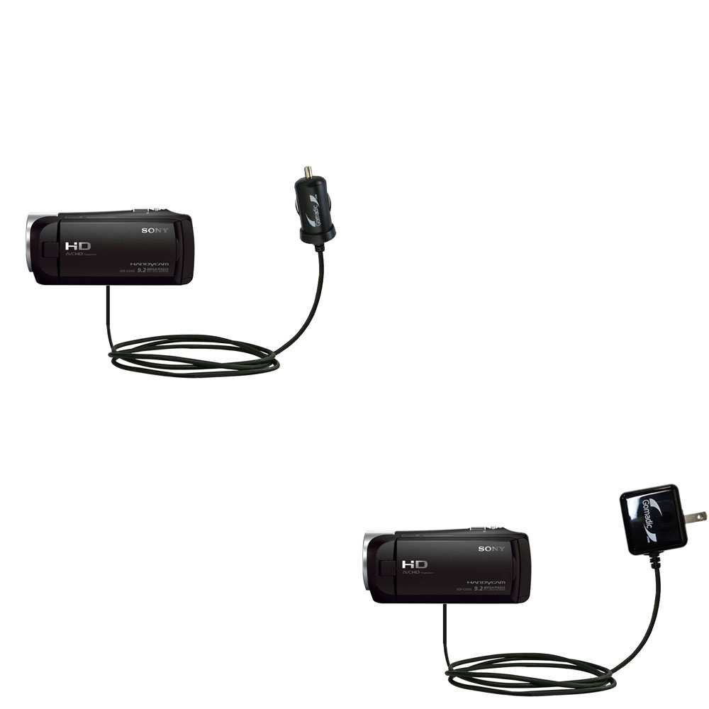 Car & Home Charger Kit compatible with the Sony HDR-CX405 / HDR-CX440