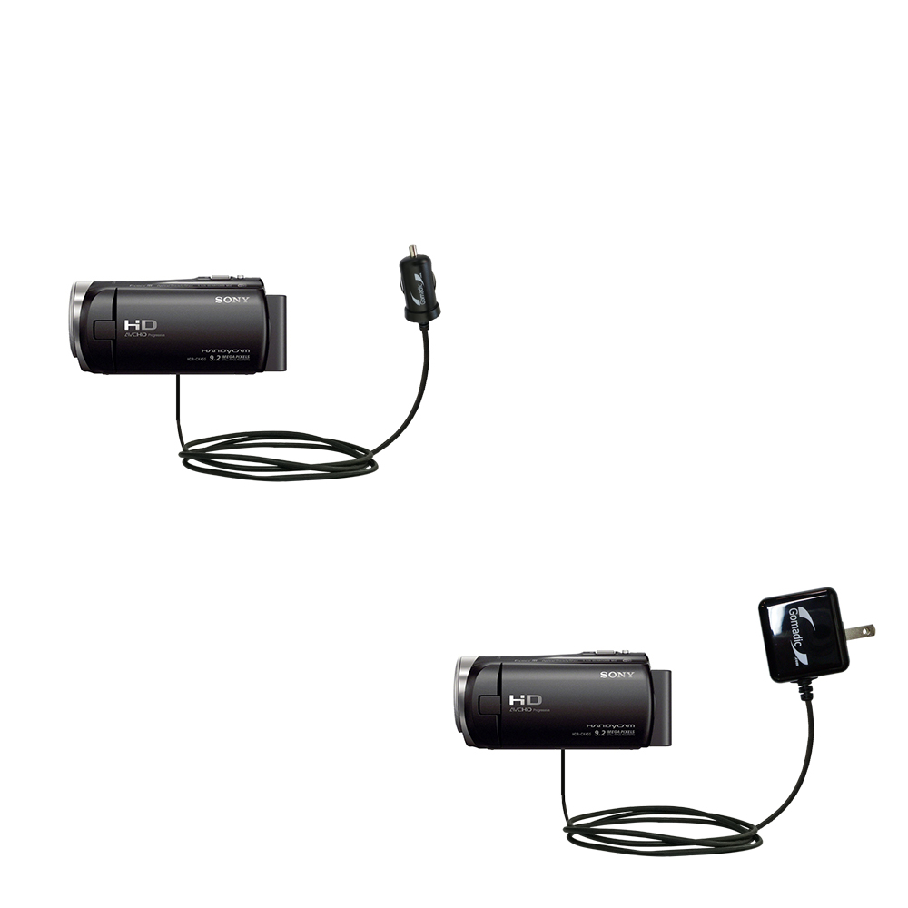 Car & Home Charger Kit compatible with the Sony HDR-CX455 / CX450 / CX485