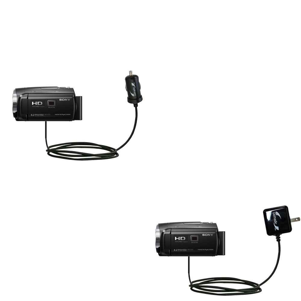 Car & Home Charger Kit compatible with the Sony HDR-PJ440 / HDR-PJ670