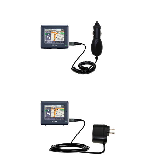 Car & Home Charger Kit compatible with the Sony Nav-U NV-U71T NV-U72T NV-U73T