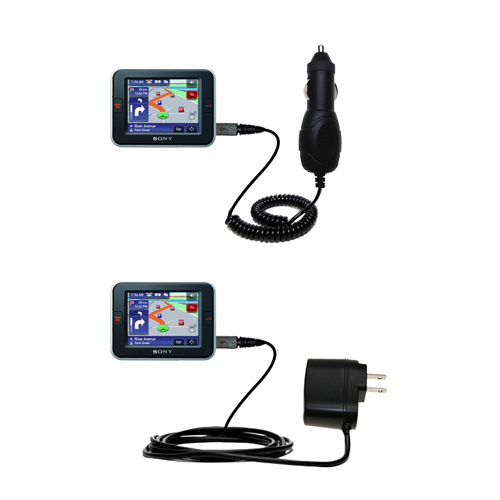 Car & Home Charger Kit compatible with the Sony Nav-U NV-U72T