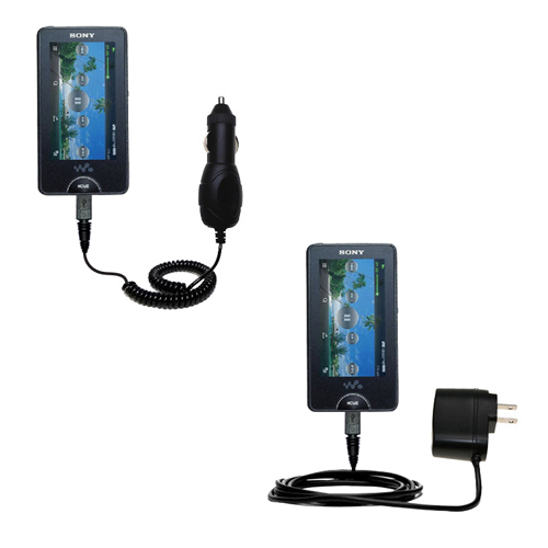 Car & Home Charger Kit compatible with the Sony NWZ-X1060