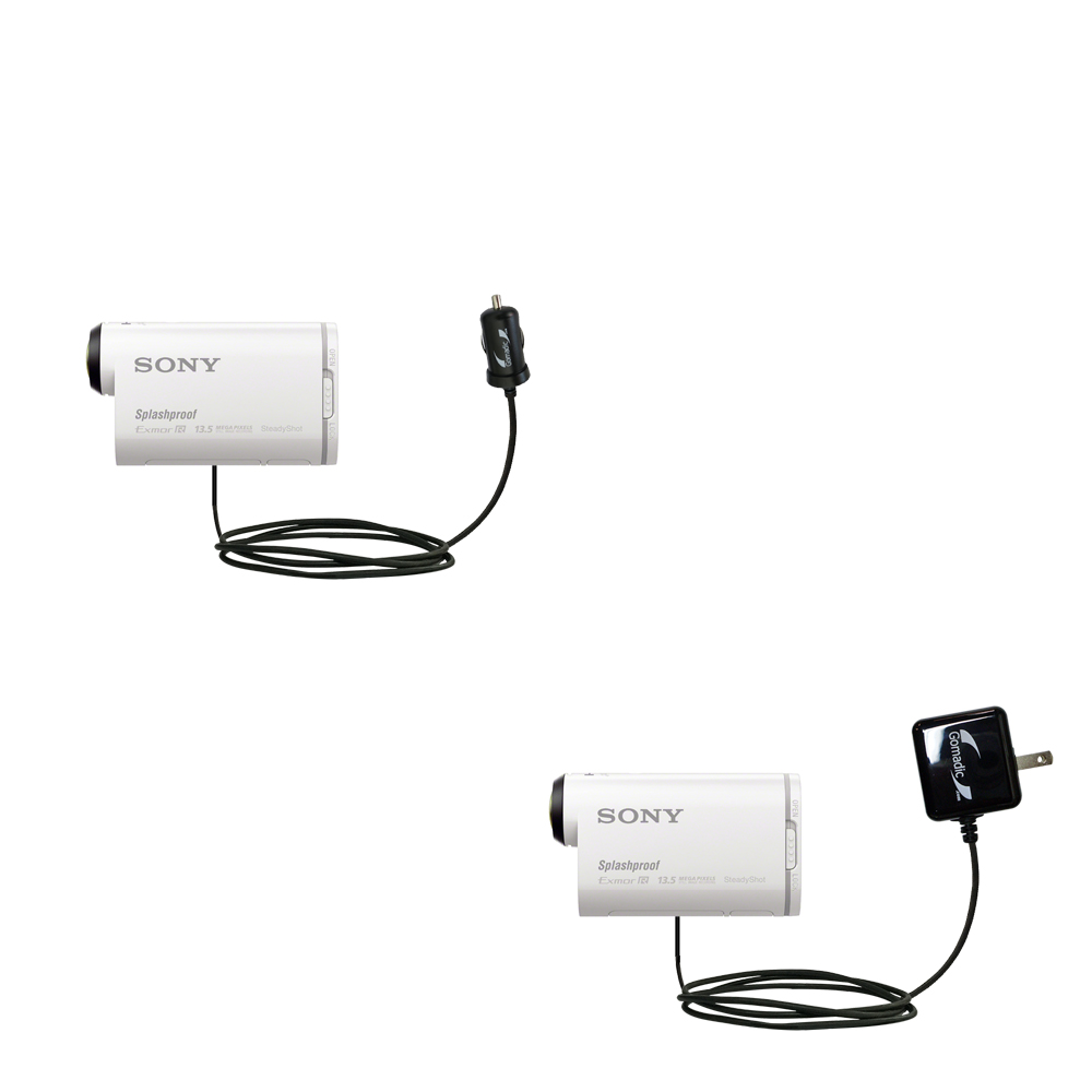 Car & Home Charger Kit compatible with the Sony POV Action Cam HDR-AS100