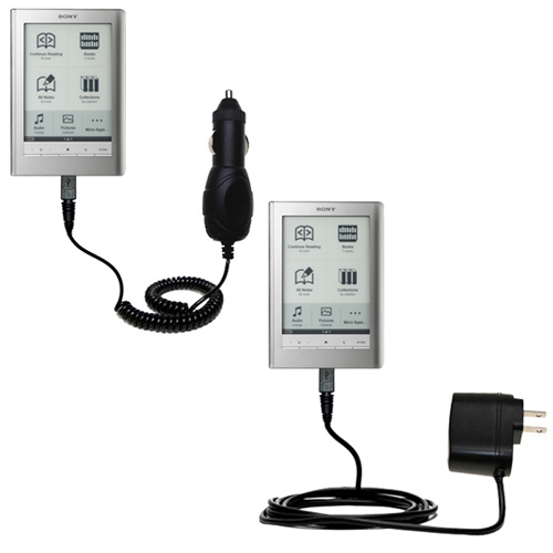 Car & Home Charger Kit compatible with the Sony PRS-600 Reader Touch Edition