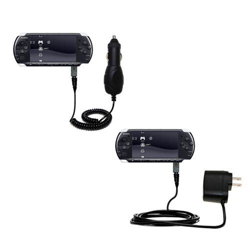 Car & Home Charger Kit compatible with the Sony PSP-3001 Playstation Portable Slim