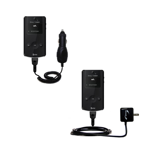 Car & Home Charger Kit compatible with the Sony W518A