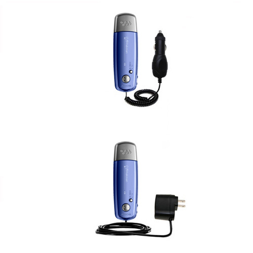 Car & Home Charger Kit compatible with the Sony Walkman NW-E002F