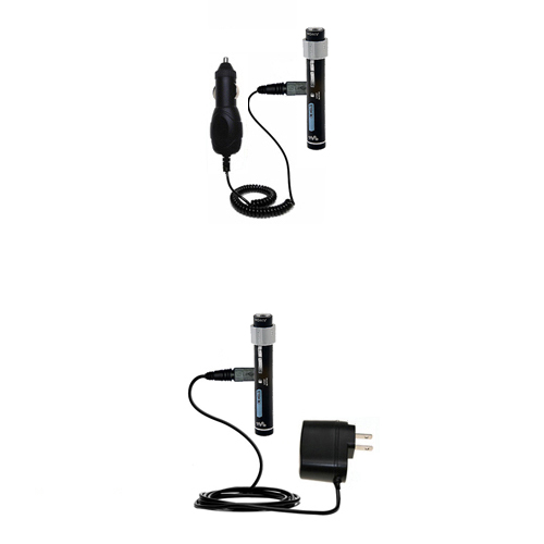 Car & Home Charger Kit compatible with the Sony Walkman NW-S205F