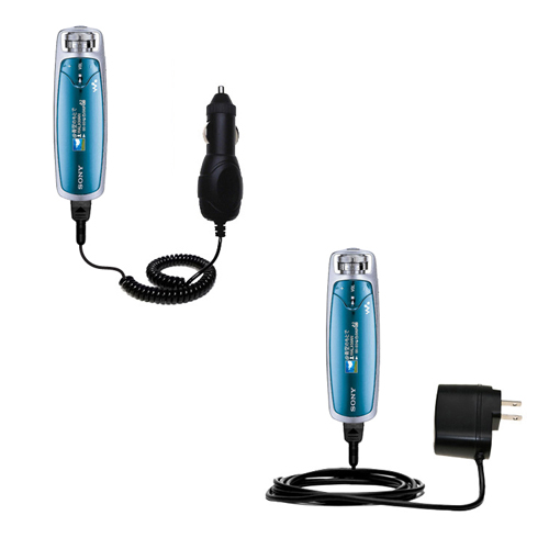 Car & Home Charger Kit compatible with the Sony Walkman NW-S605