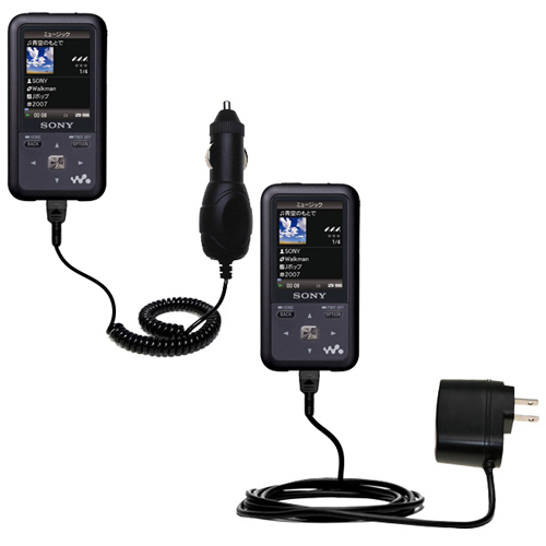 Car & Home Charger Kit compatible with the Sony Walkman NW-S715F