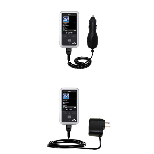 Car & Home Charger Kit compatible with the Sony Walkman NWZ-A716