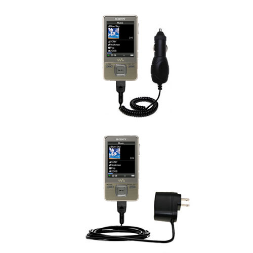 Car & Home Charger Kit compatible with the Sony Walkman NWZ-A726