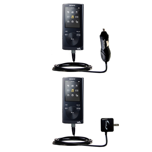 Car & Home Charger Kit compatible with the Sony Walkman NWZ-E354