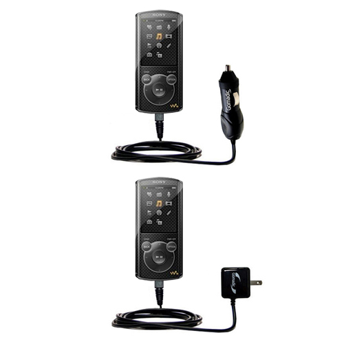 Car & Home Charger Kit compatible with the Sony Walkman NWZ-E464