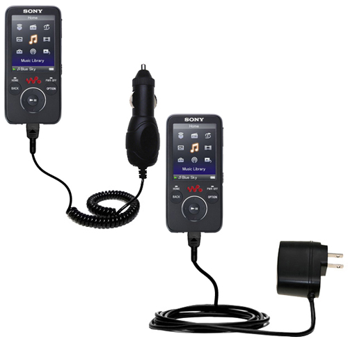 Car & Home Charger Kit compatible with the Sony Walkman NWZ-S639F