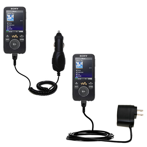 Car & Home Charger Kit compatible with the Sony Walkman NWZ-S739F