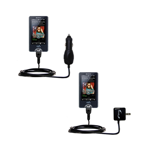 Car & Home Charger Kit compatible with the Sony Walkman X Series NWZ-X1051