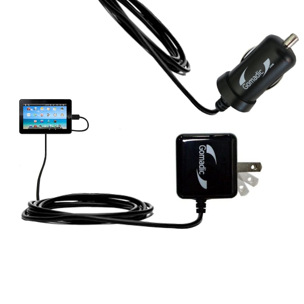 Car & Home Charger Kit compatible with the Sylvania SYTAB10ST 10 inch Magni Tablet