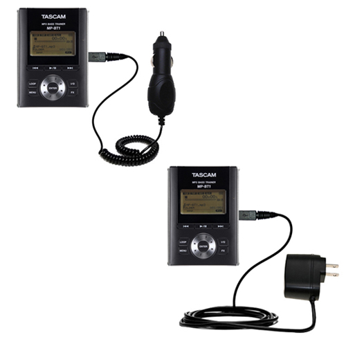 Car & Home Charger Kit compatible with the Tascam MP-BT1