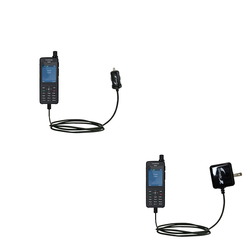 Car & Home Charger Kit compatible with the Thuraya XT