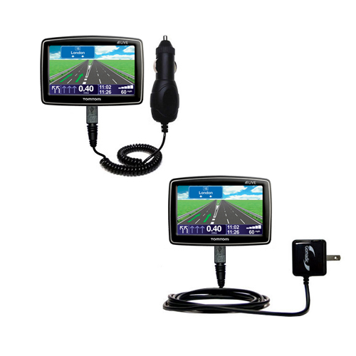 Car & Home Charger Kit compatible with the TomTom XL Live IQ Routes