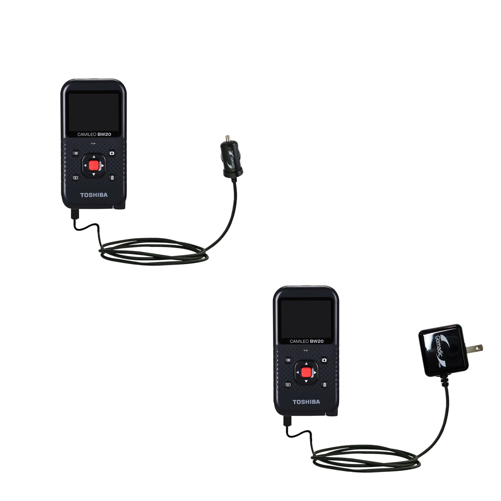 Car & Home Charger Kit compatible with the Toshiba Camileo BW20