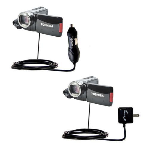 Car & Home Charger Kit compatible with the Toshiba CAMILEO X100 HD Camcorder