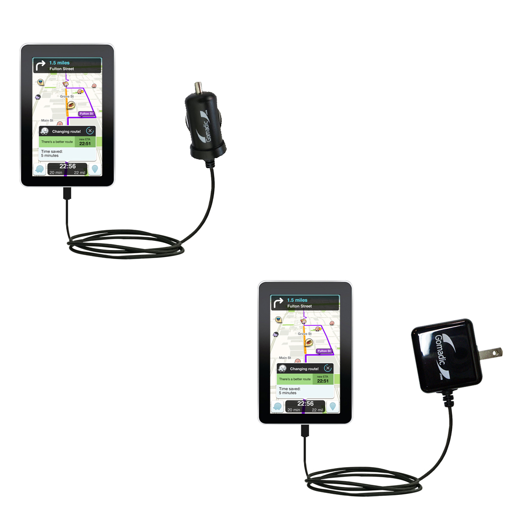 Car & Home Charger Kit compatible with the Zeki 7 Inch Tablet - TBDB763B