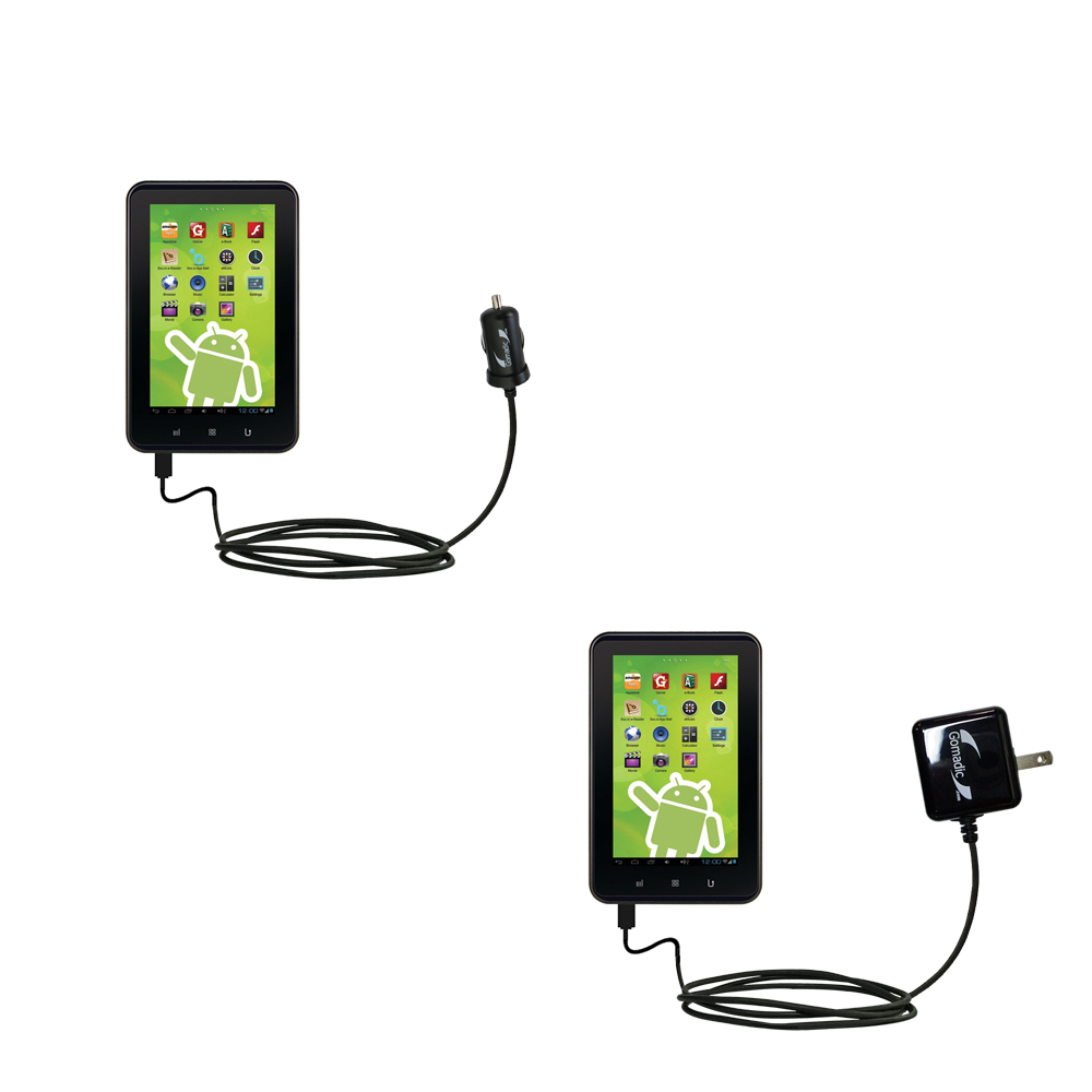 Car & Home Charger Kit compatible with the Zeki 7 Tablet TB782B