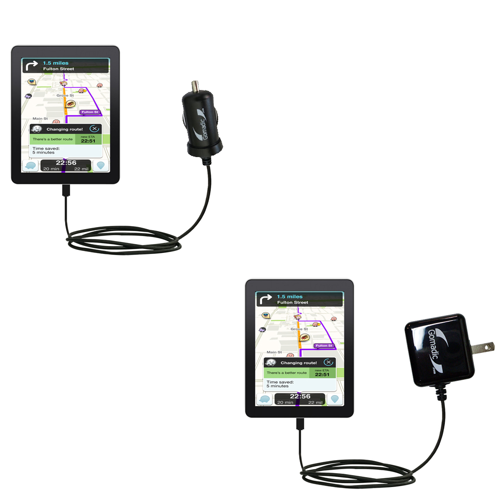 Car & Home Charger Kit compatible with the Zeki 8 Inch Tablet - TBQG855B / TBQG884B