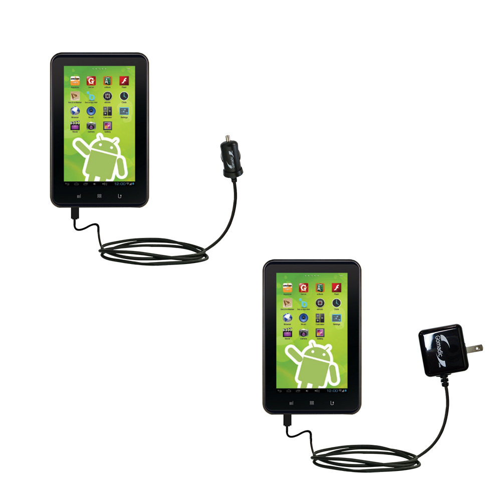 Car & Home Charger Kit compatible with the Zeki Android Tablet TBQ1063B