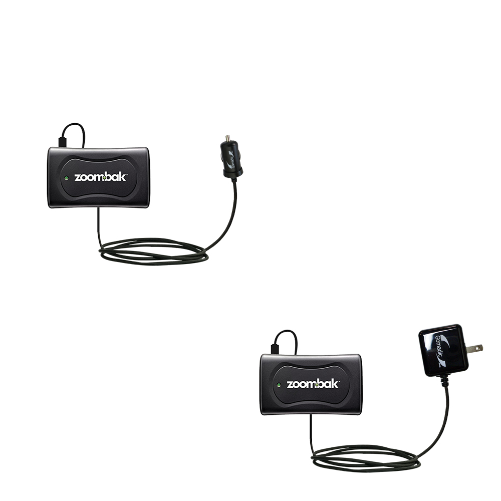 Car & Home Charger Kit compatible with the Zoombak Advanced GPS Universal Locator