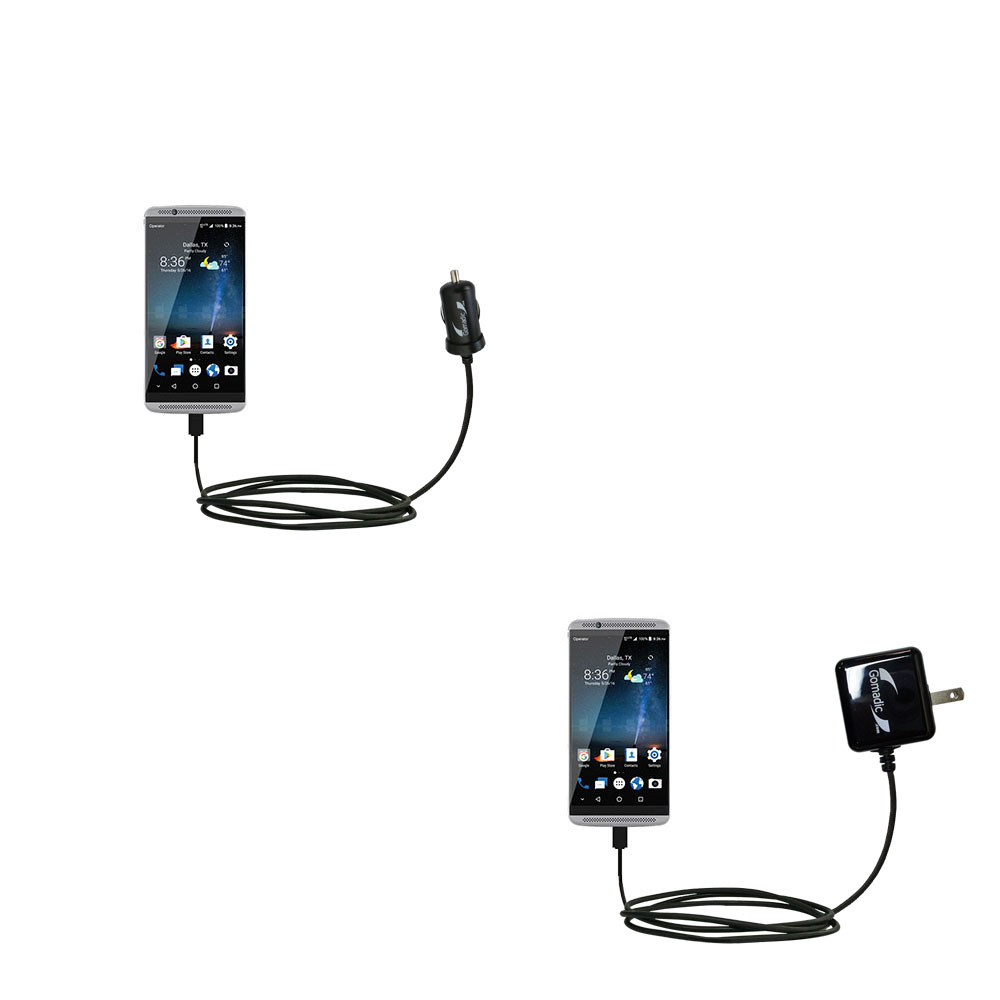 Car & Home Charger Kit compatible with the ZTE Axon 7 Mini
