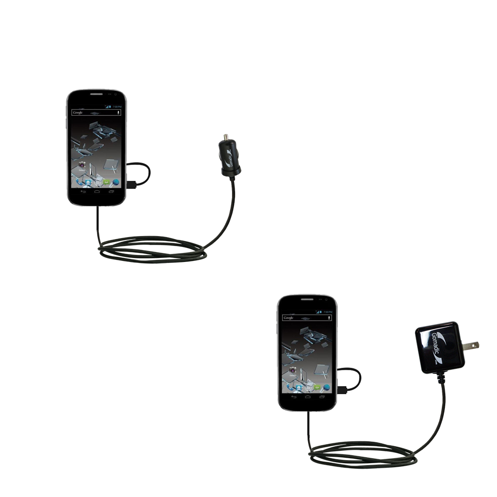 Car & Home Charger Kit compatible with the ZTE Flash