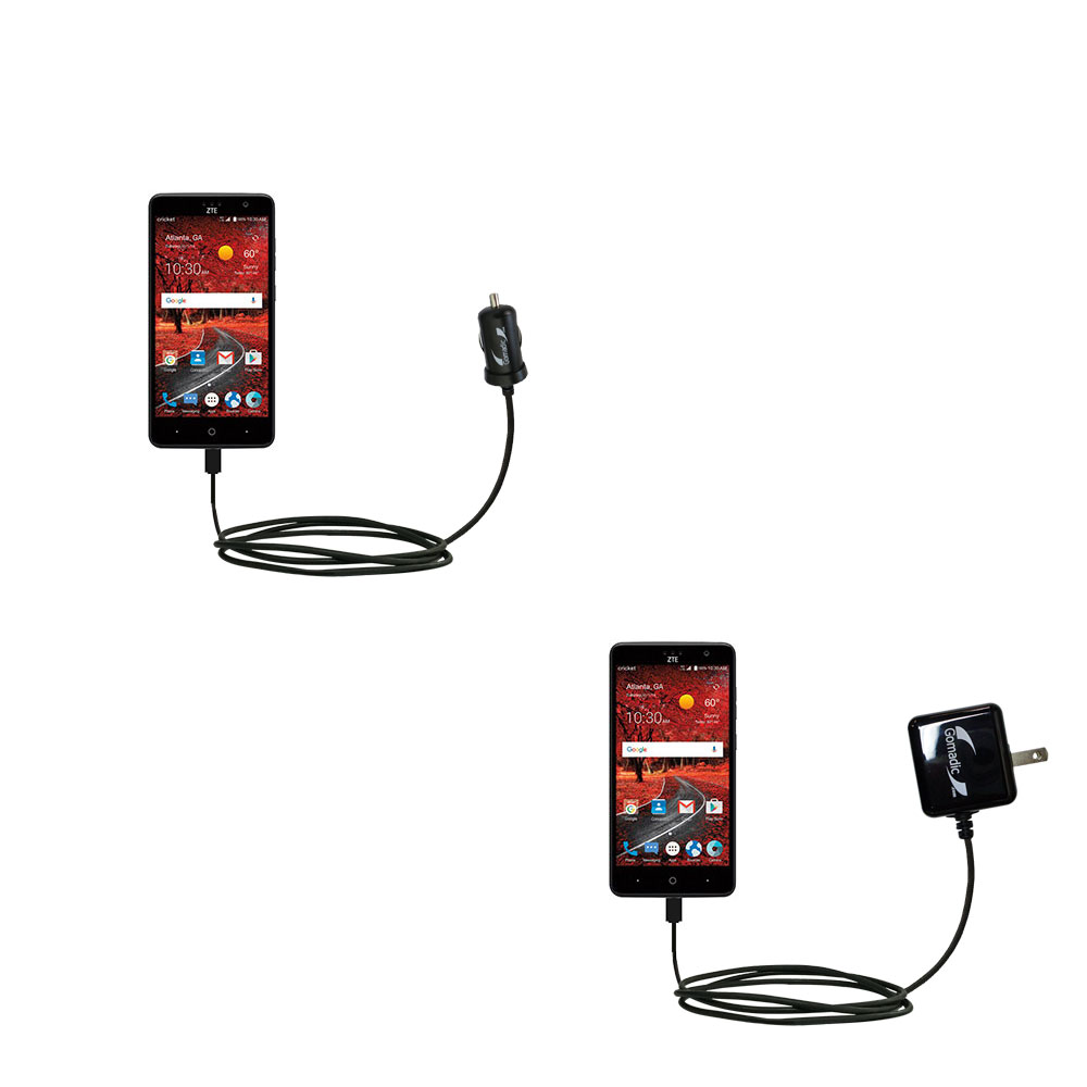 Car & Home Charger Kit compatible with the ZTE Grand X 4