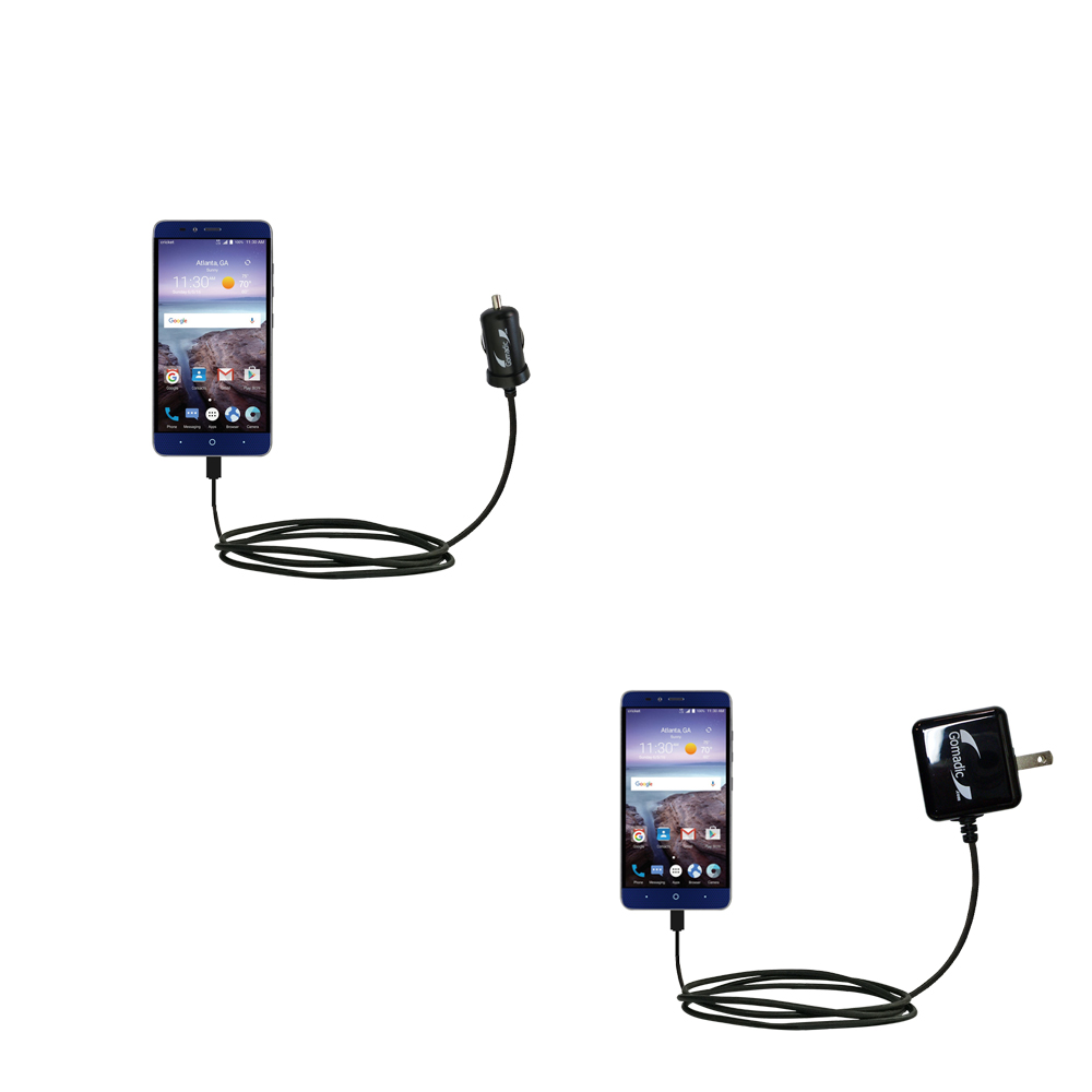 Car & Home Charger Kit compatible with the ZTE Grand X Max 2